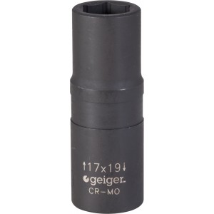 Geiger 1/2 Inch Drive - Flip Socket 17mm 19mm