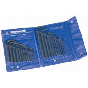 Kincrome Hex Key Wrench Set AF and Metric 25 Piece