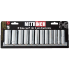 Metrinch 12 Piece 3/8 Inch Deep Socket Set