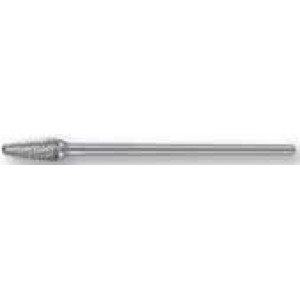 Unikut Tapered Radius End Extended Shank Double Cut Carbide Burr (1/4 inch Shank - 3/8 inch Head)